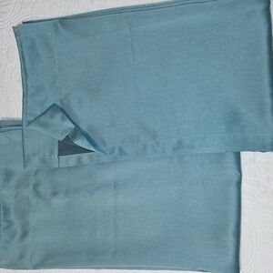 2 Window Drapery Panels Floor Length Teal Window Covering Curtains Set